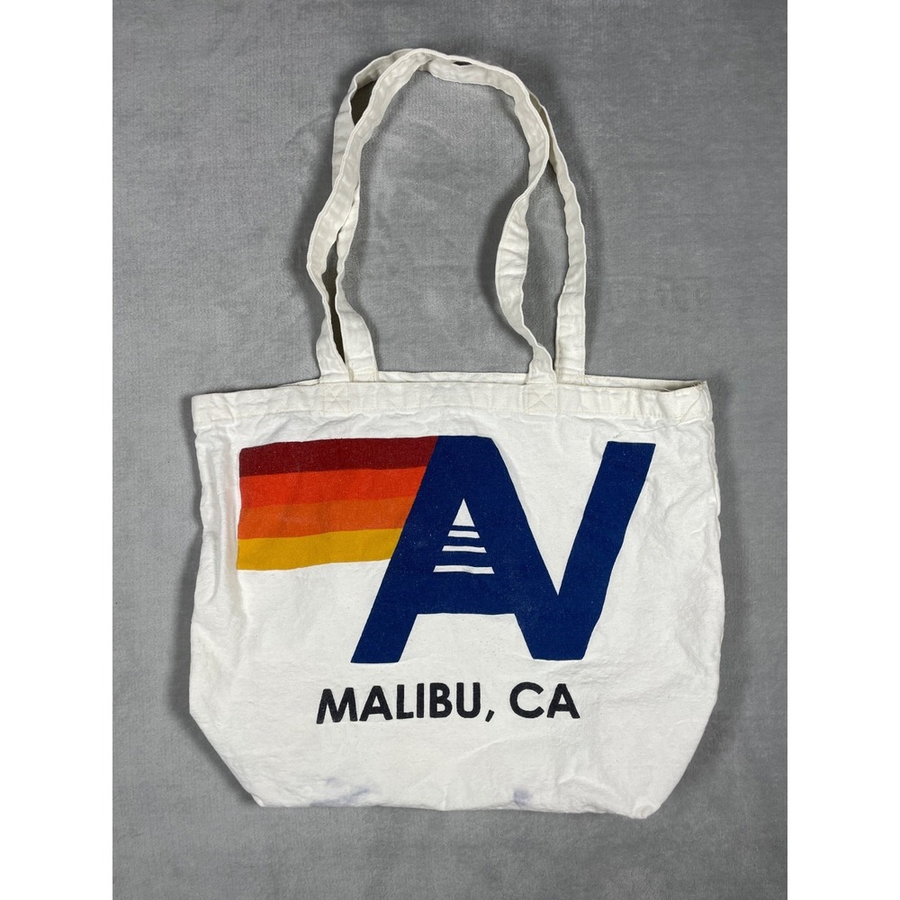 Aviator Nation Tote Bag Unisex Natural Malibu CA Canvas Retro Beach Shopper